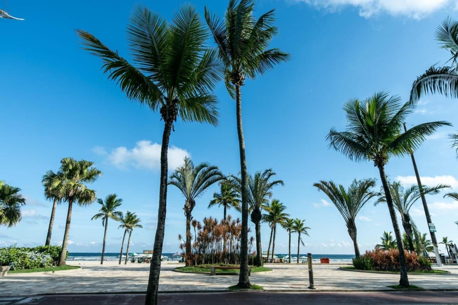 Frente Vista Mar Com Varanda Wi Fi 300Mbps E 10M Da Praia Da Tupi - Estacionamento Gratuito Πράια Γκράντε Εξωτερικό φωτογραφία