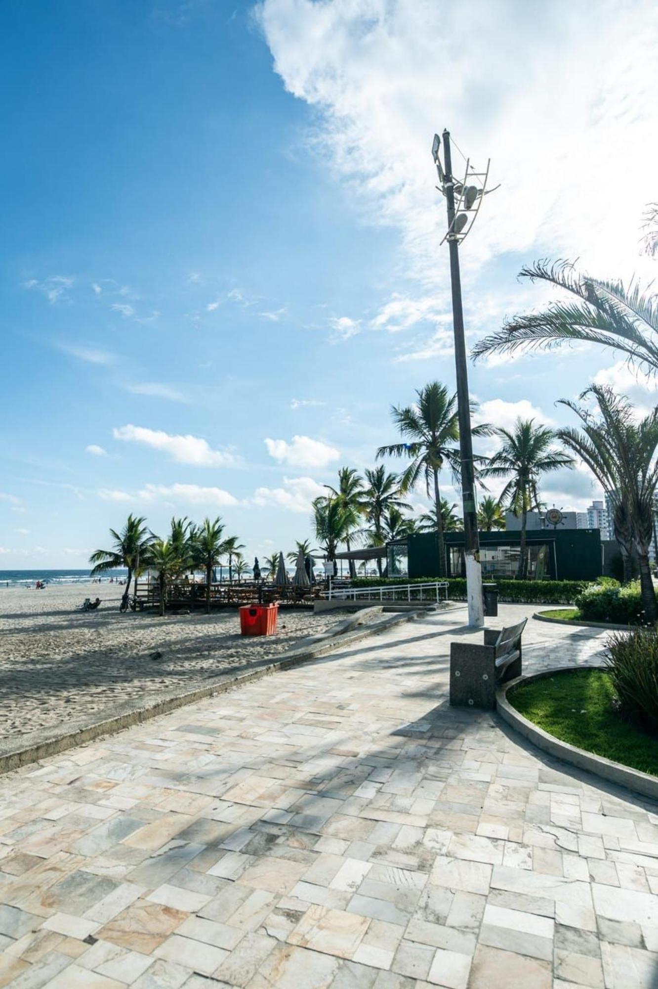 Frente Vista Mar Com Varanda Wi Fi 300Mbps E 10M Da Praia Da Tupi - Estacionamento Gratuito Πράια Γκράντε Εξωτερικό φωτογραφία
